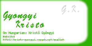 gyongyi kristo business card